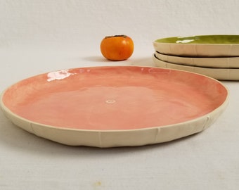 Handmade ceramic serving tray. Cheese plate