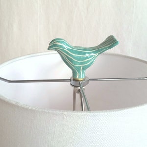 Lampenknauf. Handgemachte Keramik Vogel Form