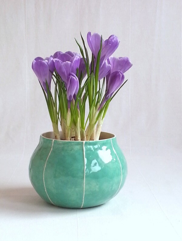 Jardinière en Céramique. Pot de Plantes d'intérieur Moderne Fait à La Main