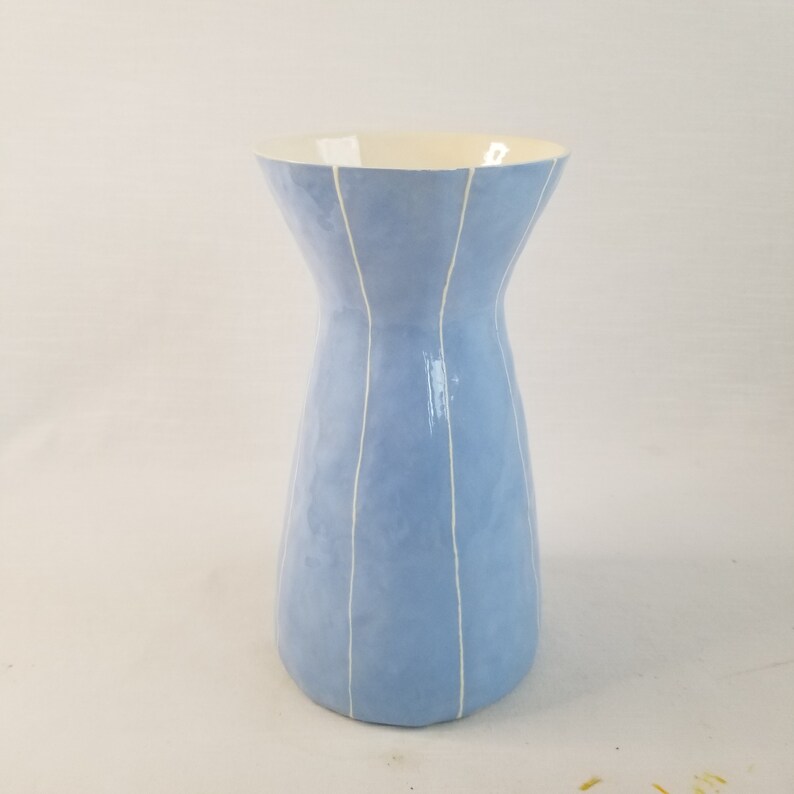 Large ceramic vase. Wedding Anniversary gift. Handmade pottery in pastel spring colors image 6