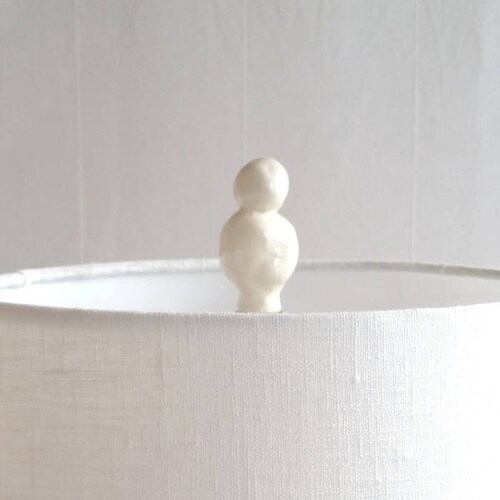 Lamp Finial. White Ceramic Finial for Table Lamp. Lampshade Etsy