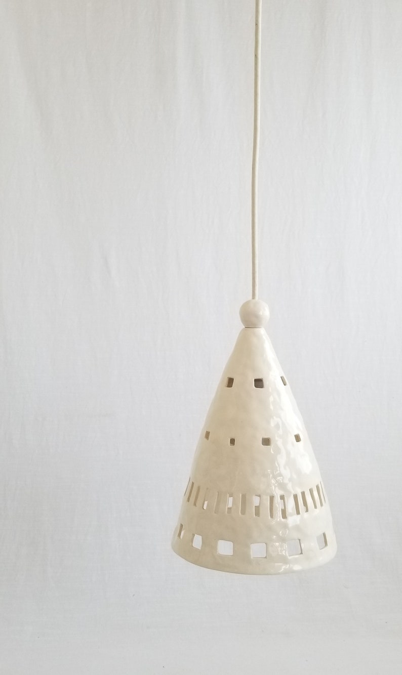 Ceramic Pendant Light. Handmade Lantern With Cutouts Etsy — free download