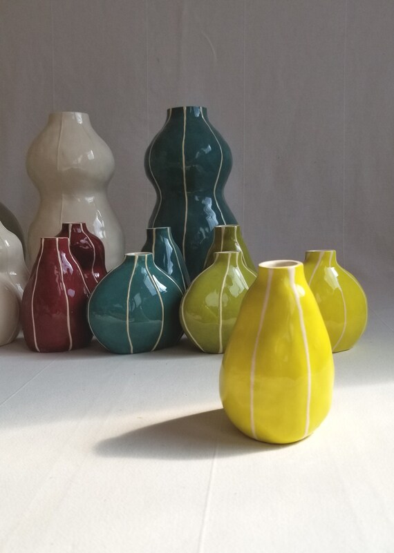 Ceramic Bud Vase Handmade Hygge Hostess Or Housewarming Etsy