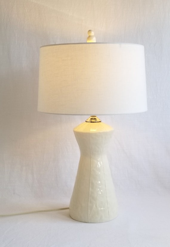 Tall Ceramic Table Lamp. Mid century Inspired Design Etsy UK