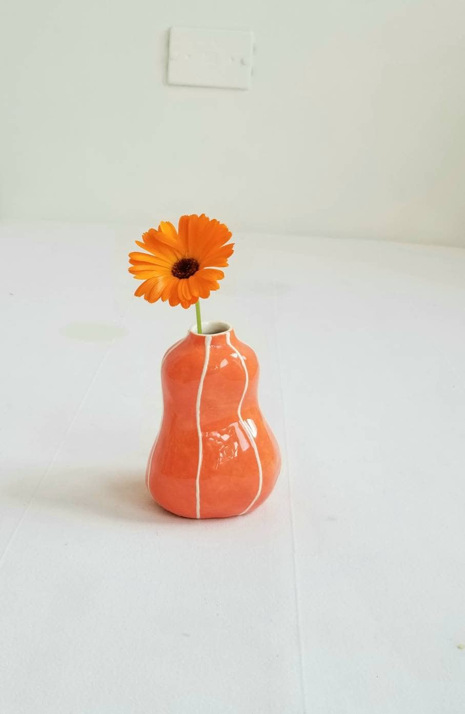 Ceramic bud vase. Colorful home decor. Small gift