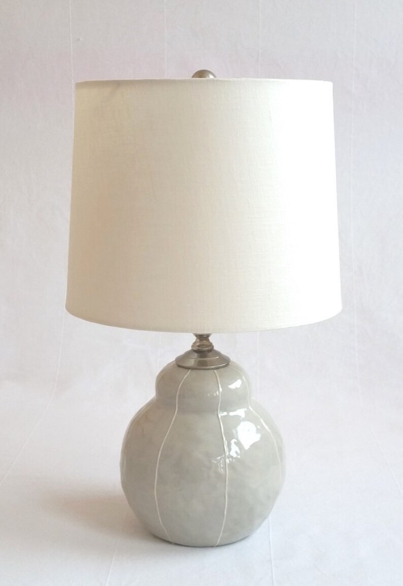 Etsy lamp. Small ceramic bedside table lamp. Contemporary Etsy