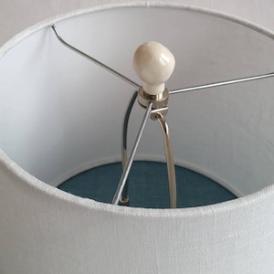 Finial for table lamp. Lampshade hardware. Handmade organic shape