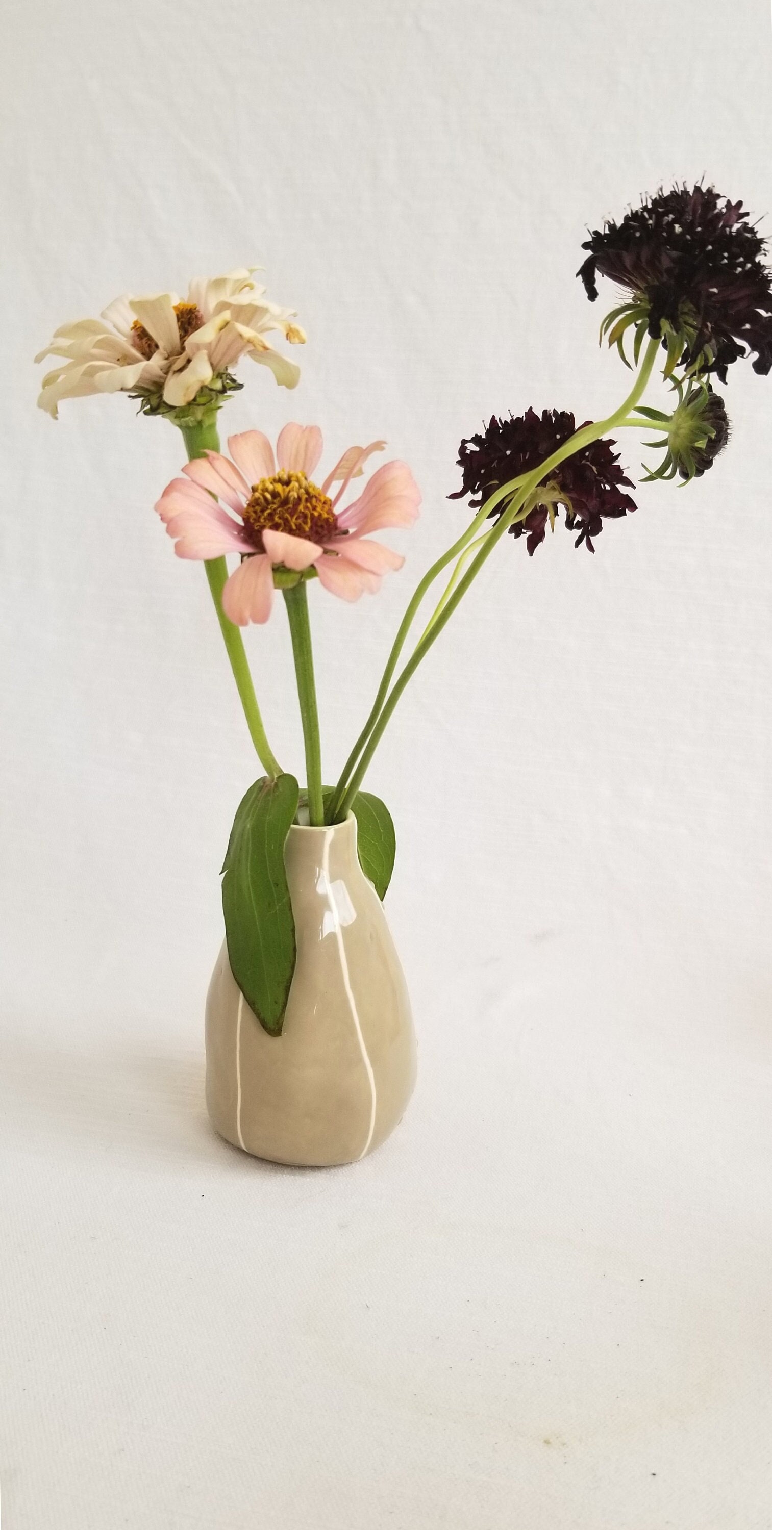 Ceramic bud vase. Hostess or housewarming gift