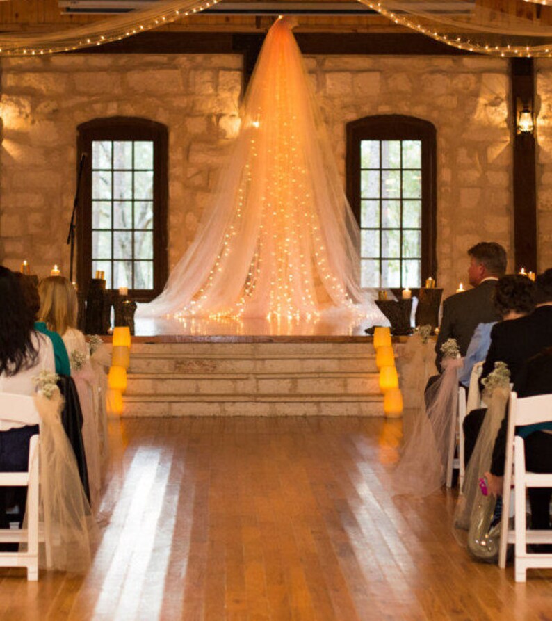 6 Handmade Tulle Bows for Wedding Aisle Decorations Bridal Etsy