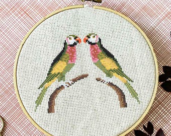 Lovebirds Cross Stitch