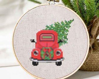 Christmas Truck Cross Stitch