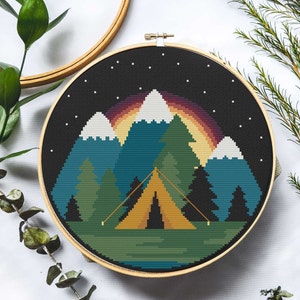 Starlight Camping Cross Stitch