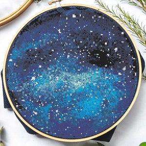 Blue Space Cross Stitch