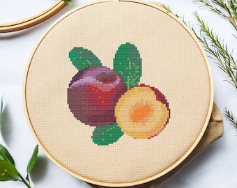 Plums Cross Stitch
