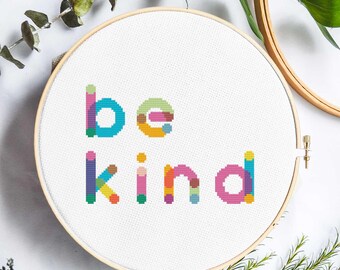 Be Kind Nursery Cross Stitch Pattern