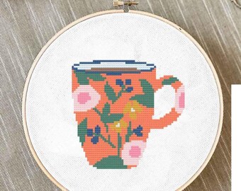 Floral Mug Cross Stitch