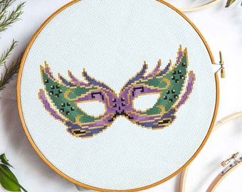 Mardi Gras Mask Cross Stitch