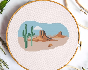 Desert Cross Stitch Pattern
