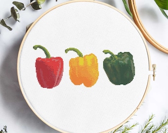 Three Peppers Cross Stitch