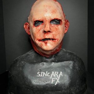 El Niño Silicone Horror Mask | Sincara FX | Halloween Cosplay Creepy Scary Costume Dark Art Gore Fake Blood Torn Ripped Off Face