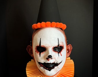El Niño Clown Silicone Mask | Halloween Horror Costume Cosplay Torn Off Leatherface Dark Art