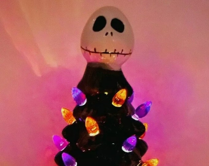 Nightmare Before Christmas Ceramic Light up Tree Etsy