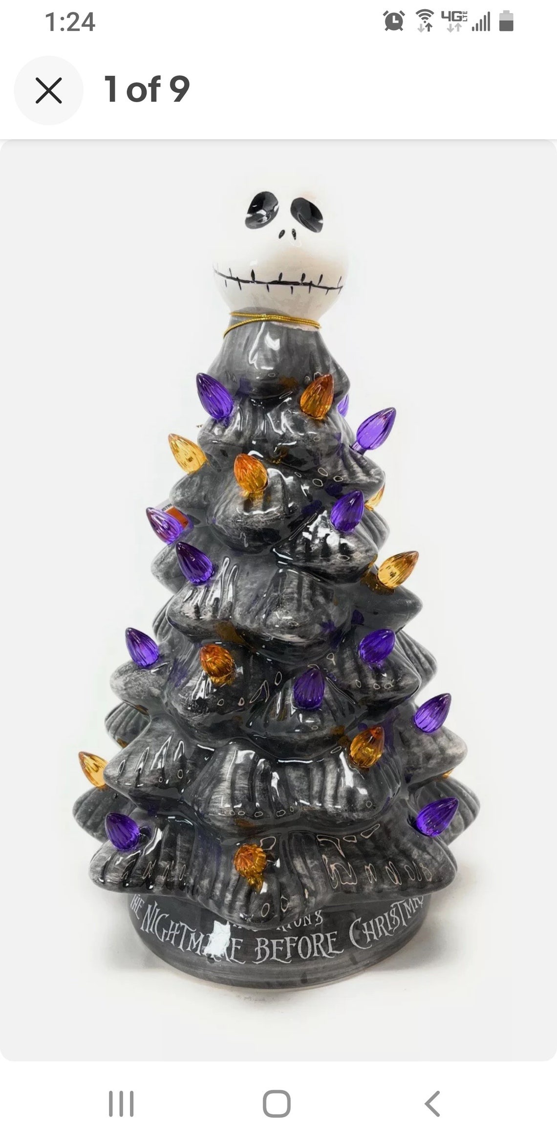 Nightmare Before Christmas Ceramic Light up Tree Etsy
