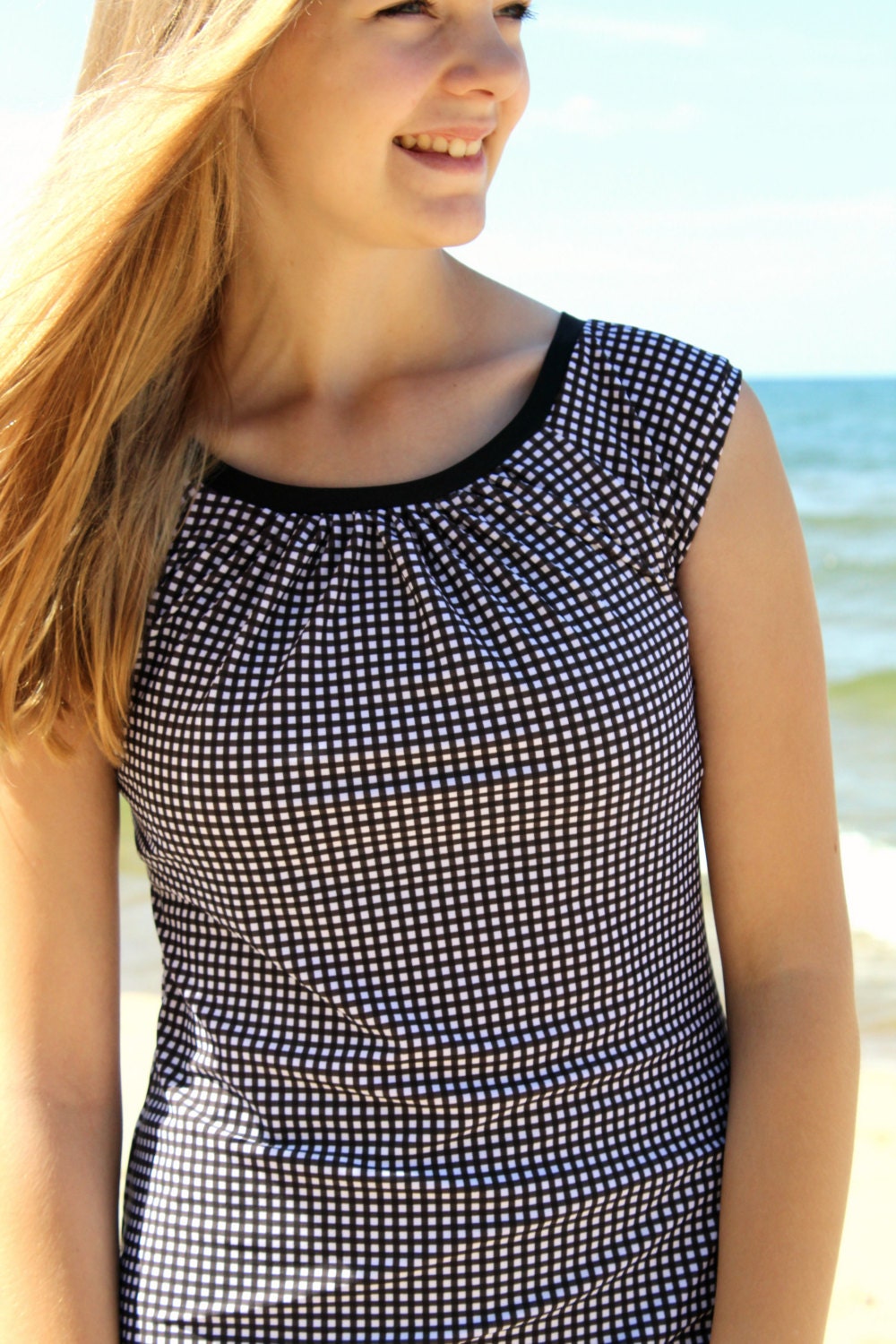 Modest Swimwear Swim Top for Women Style Cora Etsy