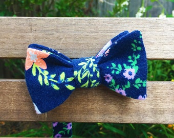 blue garden (self tie bowtie)