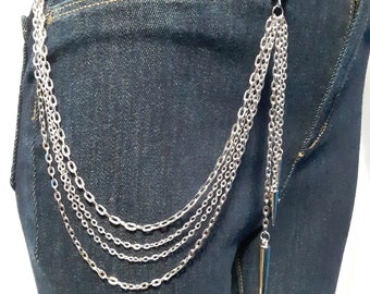[ FLARE UP ]★24FW★韓国人気★Braided Handmade Chain Belt Mariner Links Chain Belt | White House Black Market