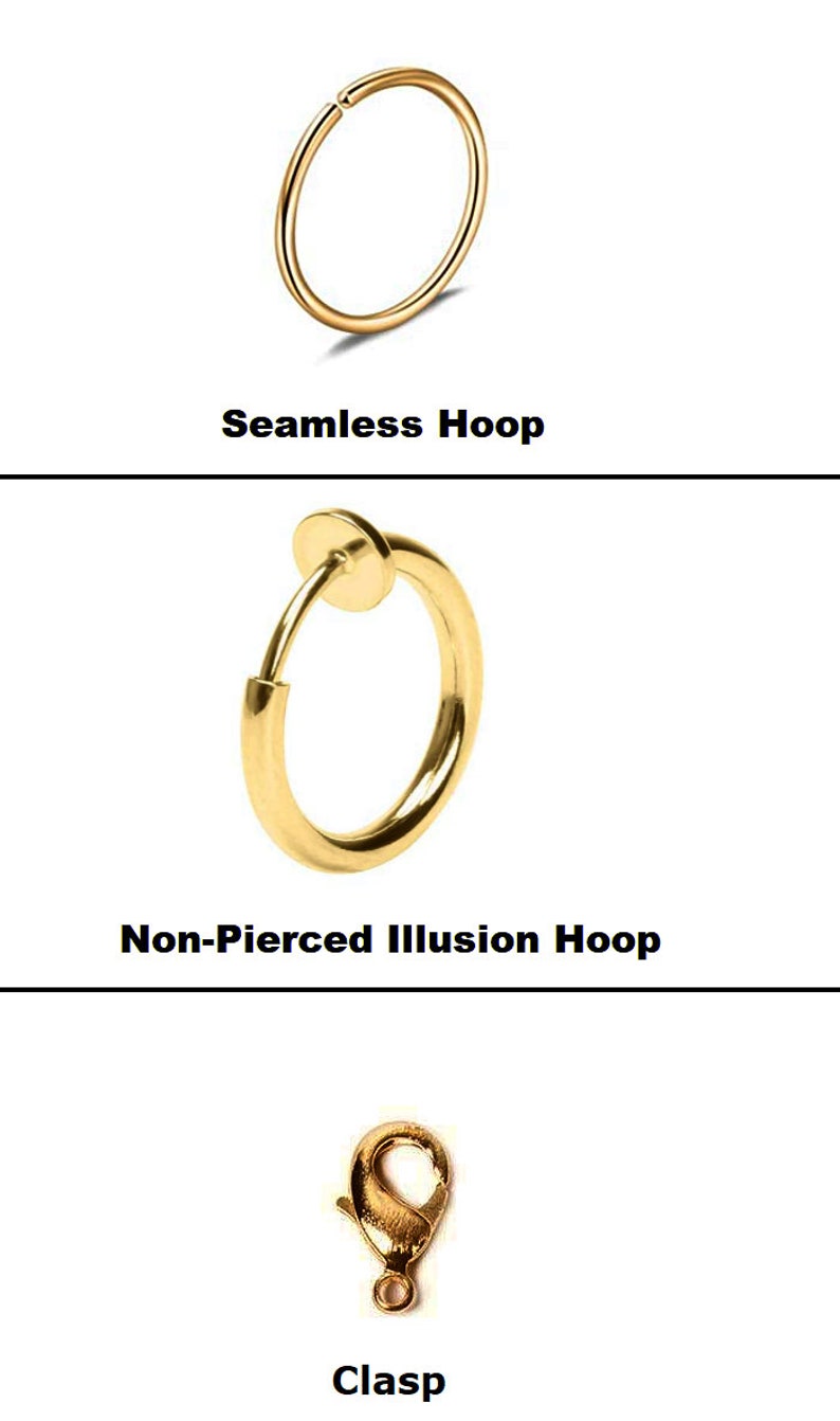 Gold or Silver Scroll-Link Nose Chain image 7