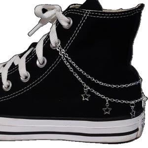 Shining Star Double Chain Canvas High-top Shoe or Boot Chain Available in 2 Colors - by Reaction Body Chains