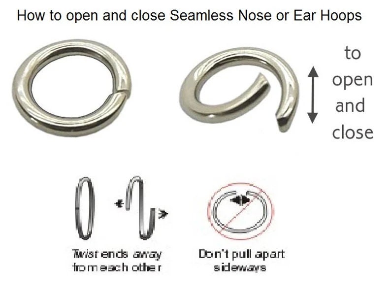 Gold or Silver Scroll-Link Nose Chain image 9