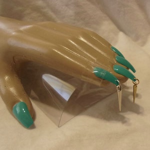 Finger Nail Spike Charms Pierced Fingernail Jewelry available in 3 Colors