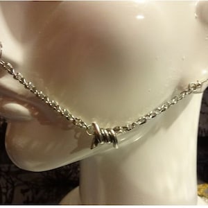 Spiked Barb Silver Nose Chain