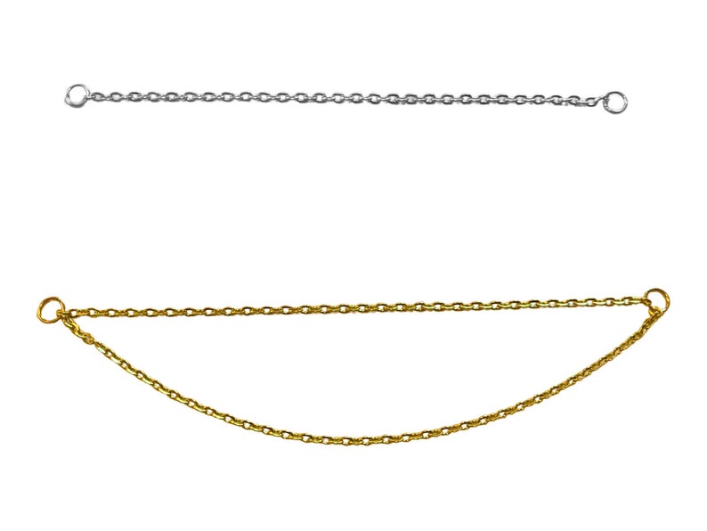 Gold or Silver Scroll-Link Nose Chain image 6
