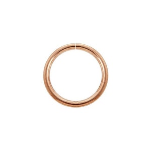 14K Rose Gold Filled 22g or 20g Seamless Nose or Ear Hoop Available in 6mm, 7mm, 8mm or 10mm