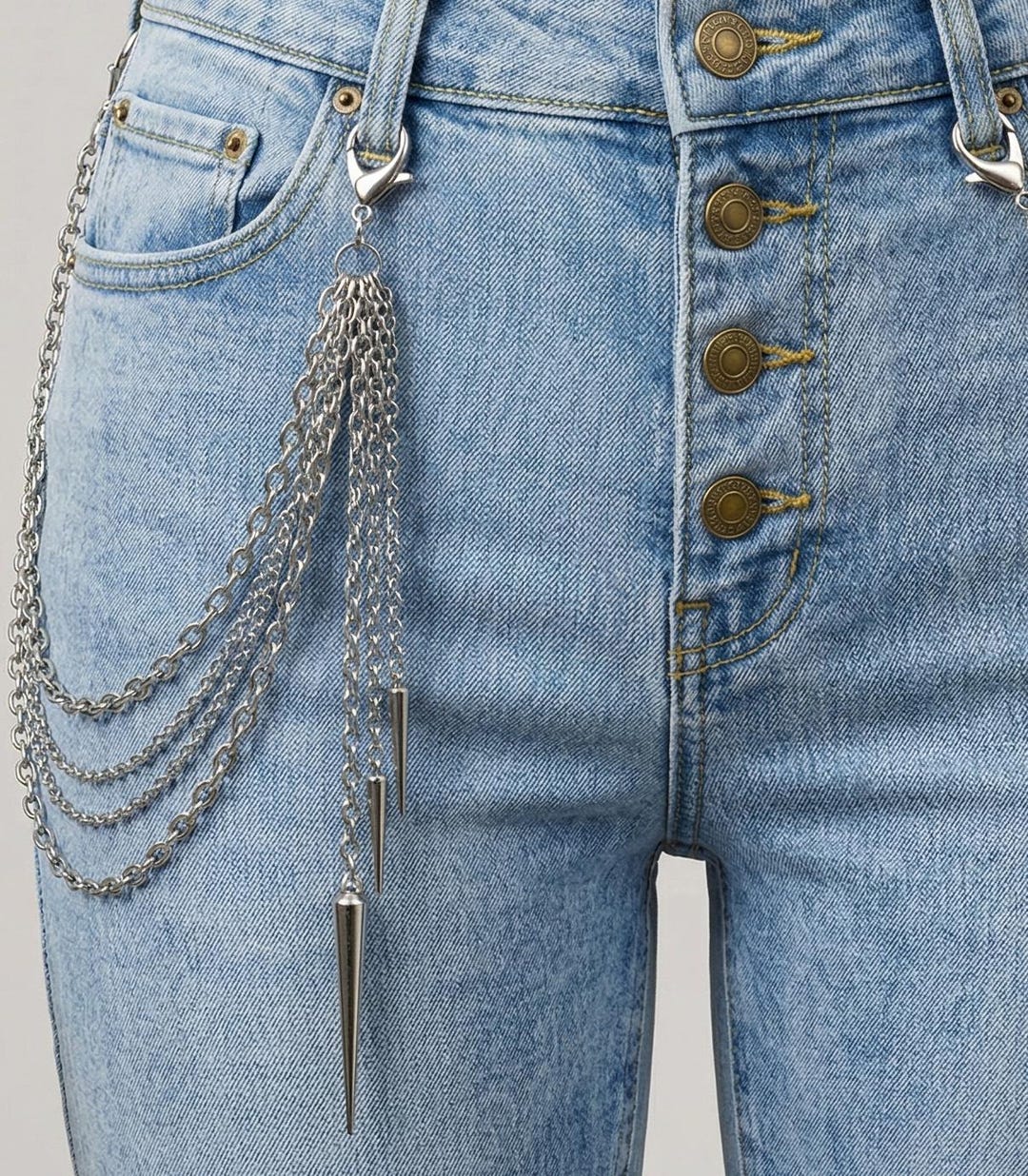 4-strand Spiked Belt Loop Pants Chain Available in 4 Colors - Etsy