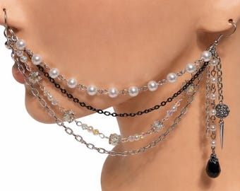 Schönen Tag für eine weiße Hochzeit - mehrsträngige Nasenkette
