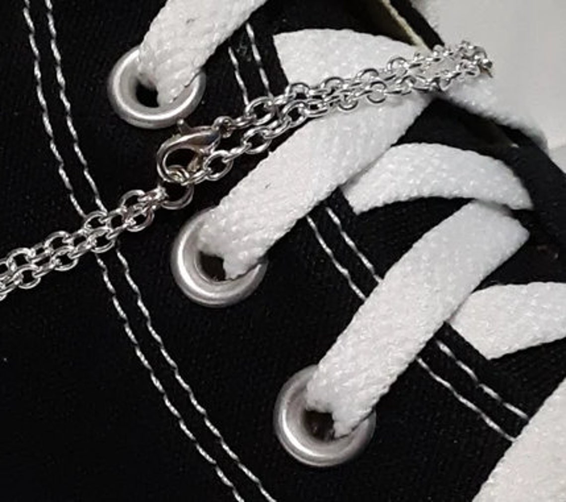 Shoe String Chain Double Spiked 2-strand Chain High-top Shoe or Boot Chain With - Etsy