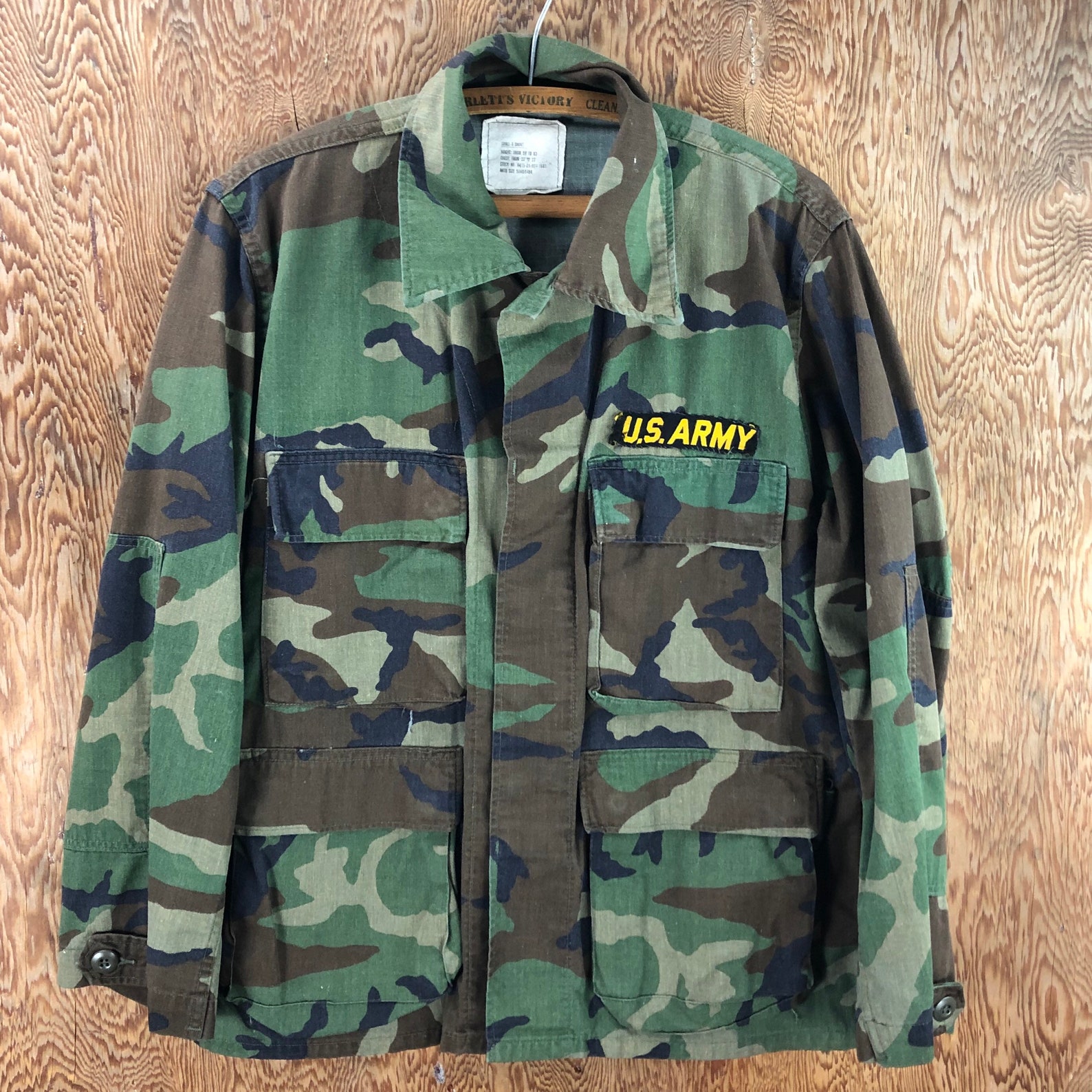 Vintage 1980s US Army Woodland Camouflage Jacket Cotton Small - Etsy