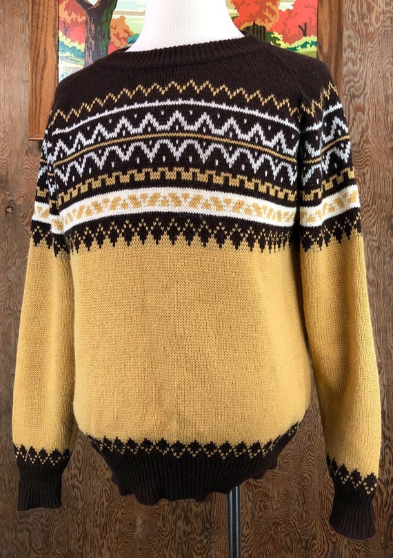 Vintage 1980's Acrylic Ski Sweater Large Kingspor… - image 4