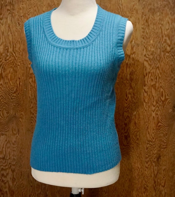 Vintage 1960's 70's Womens Acrylic Sweater Vest Sm