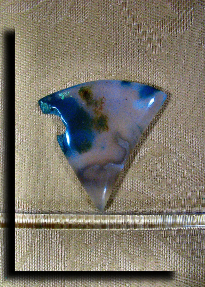 Green Moss Agate Designer Cabochon 6187