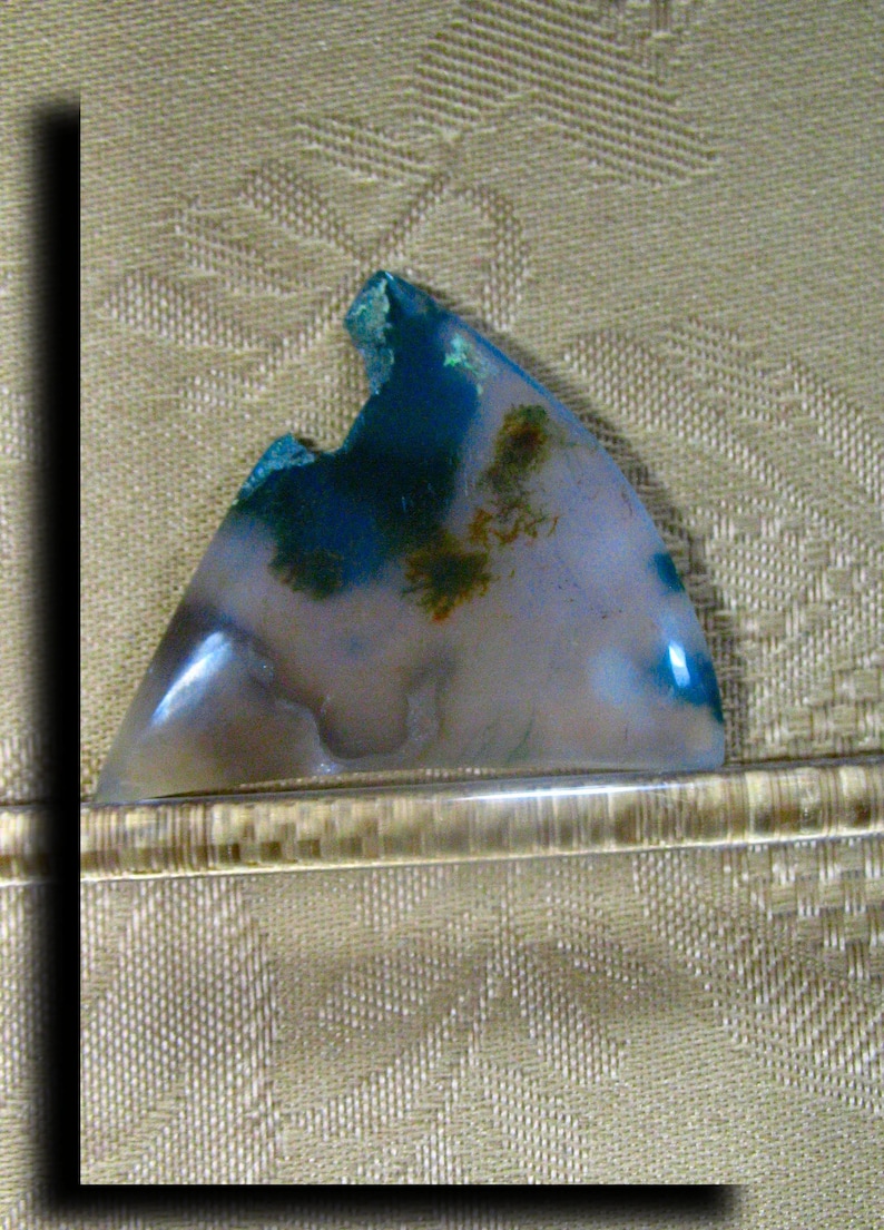 Green Moss Agate Designer Cabochon 6187
