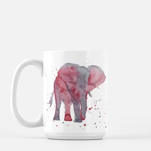 Tuscaloosa Mug | Watercolor Mug | Elephant Mug | Alabama Graduation Gift | Coffee and Tea Lover | Alabama Crimson Tide