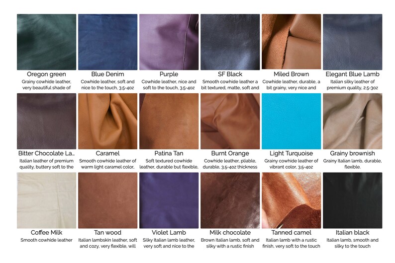 Gentle soft colors natural leather for custom Khelman bag