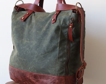 Scott - Men’s Waxed Canvas Leather Crossbody Bag