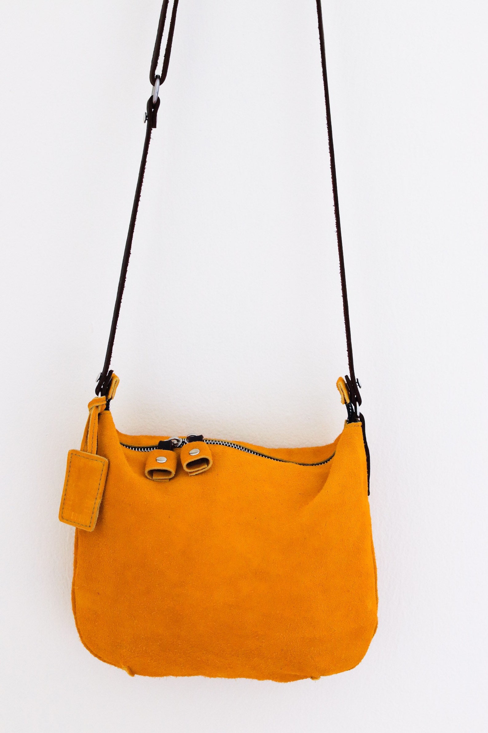 Mustard bag leather mustard suede leather crossbody bag Etsy