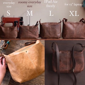 Leather Bag sewing pattern PDF + video tutorial Borla S-XL sizes
